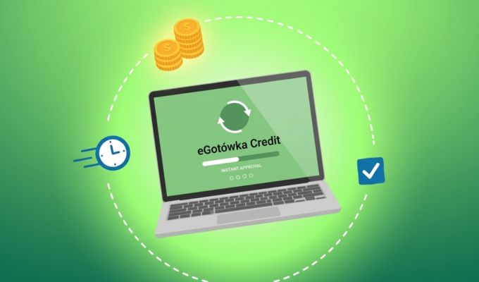 obrazek przedstawiający laptopa z napisem egotówka credit