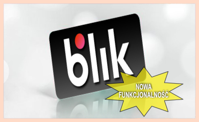 logo blik i żółta gwiazda na której napisane jest nowa funkcjonalność