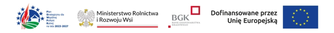 loga Ministerstwa Rolnictwa, Unii Europejskiej, BGK, Planu strategicznego dla wspólnej polityki rolnej